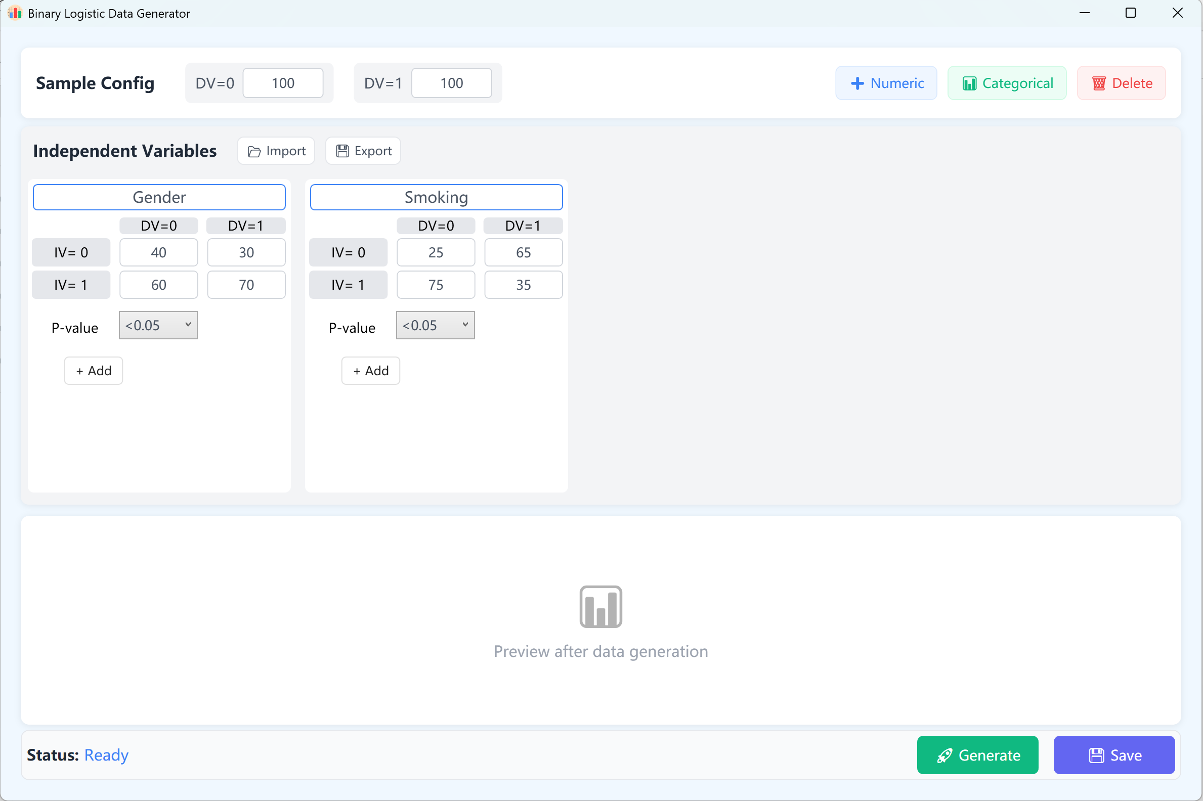 Logistic Regression Configuration